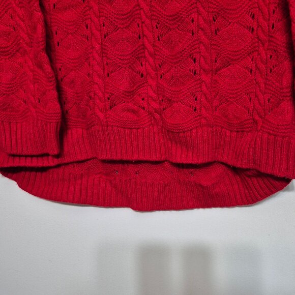 Pretty Red Sweater , size L/14. Thick knit. - Picture 4 of 5